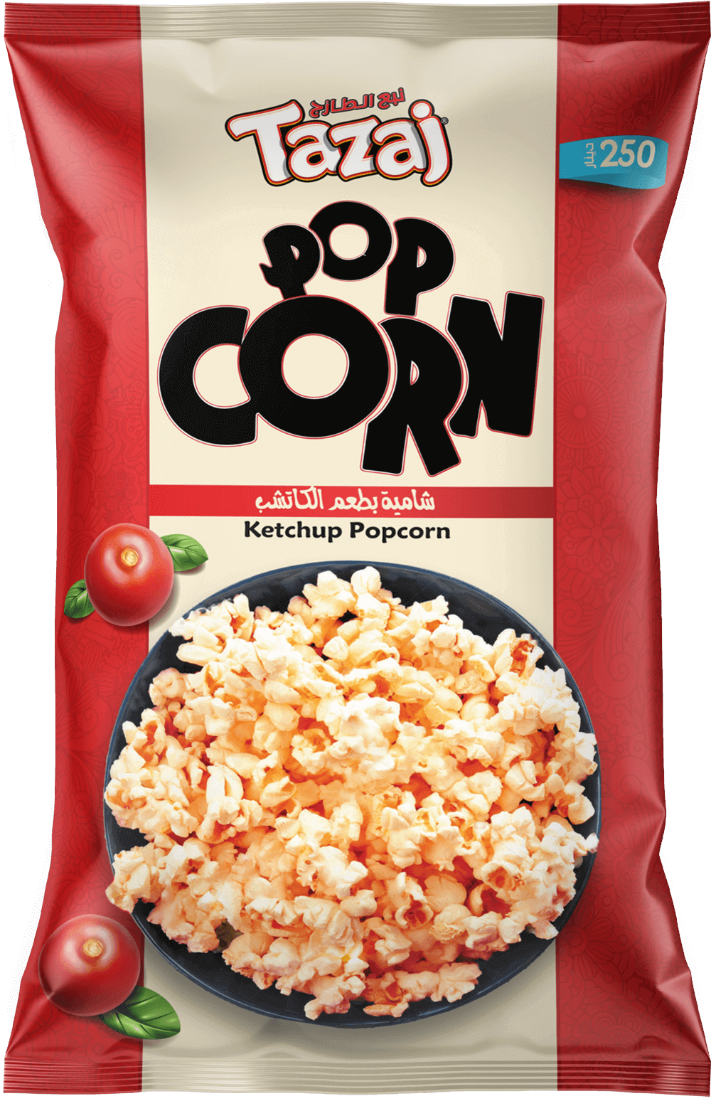 Ketchup Popcorn flavored snack