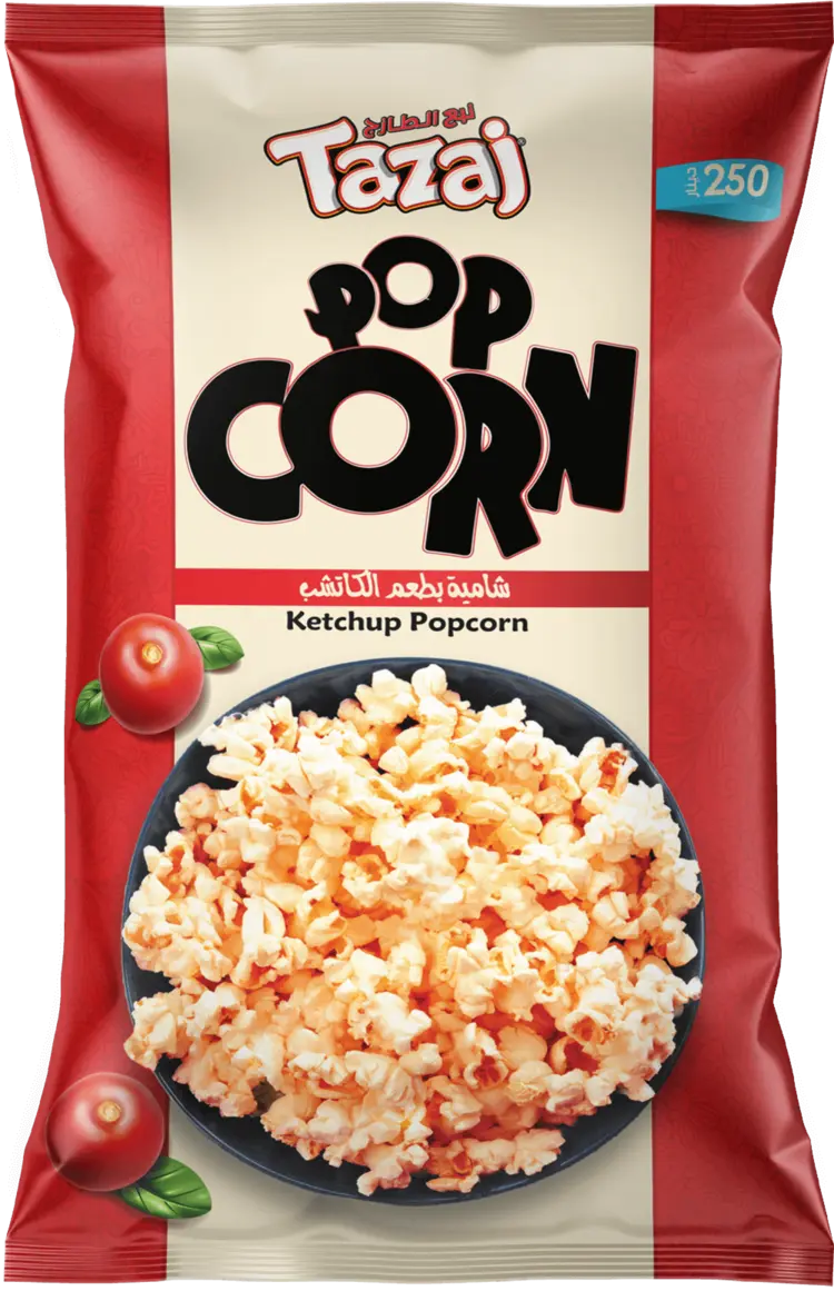 Ketchup Popcorn flavored snack
