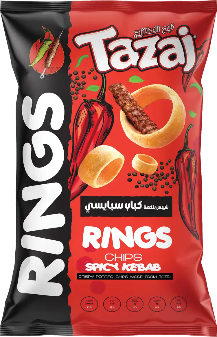 Spicy Kebab Rings flavored snack