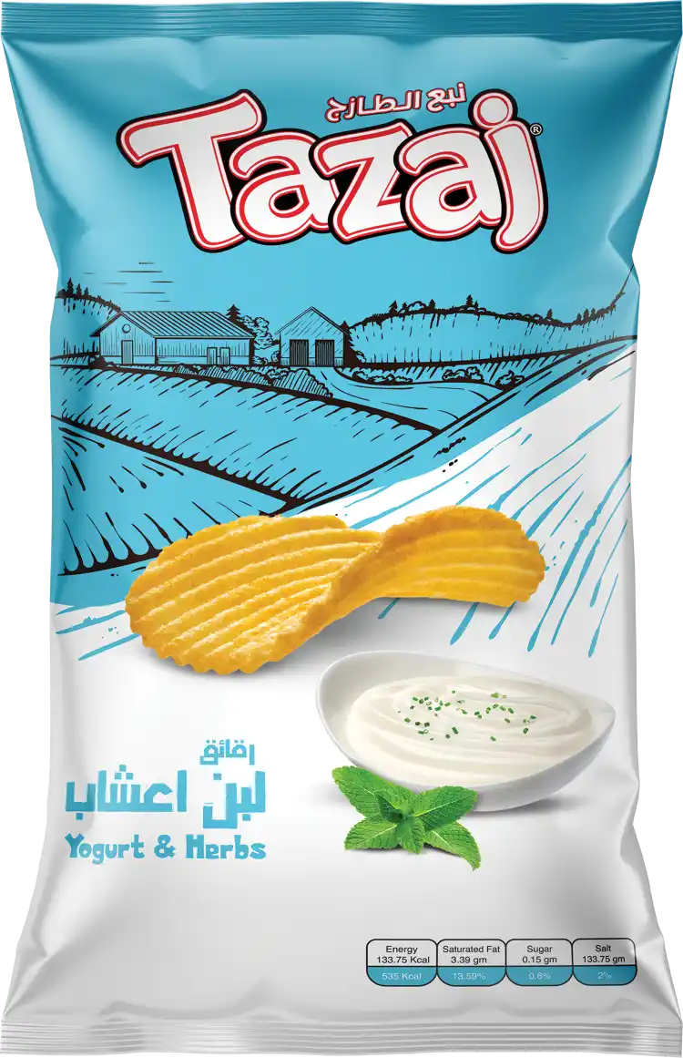 Yogurt And Herbs Slices flavored snack